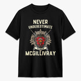 McGillivray Modern Tartan Crest 2D T-shirt - Never Underestimate Style
